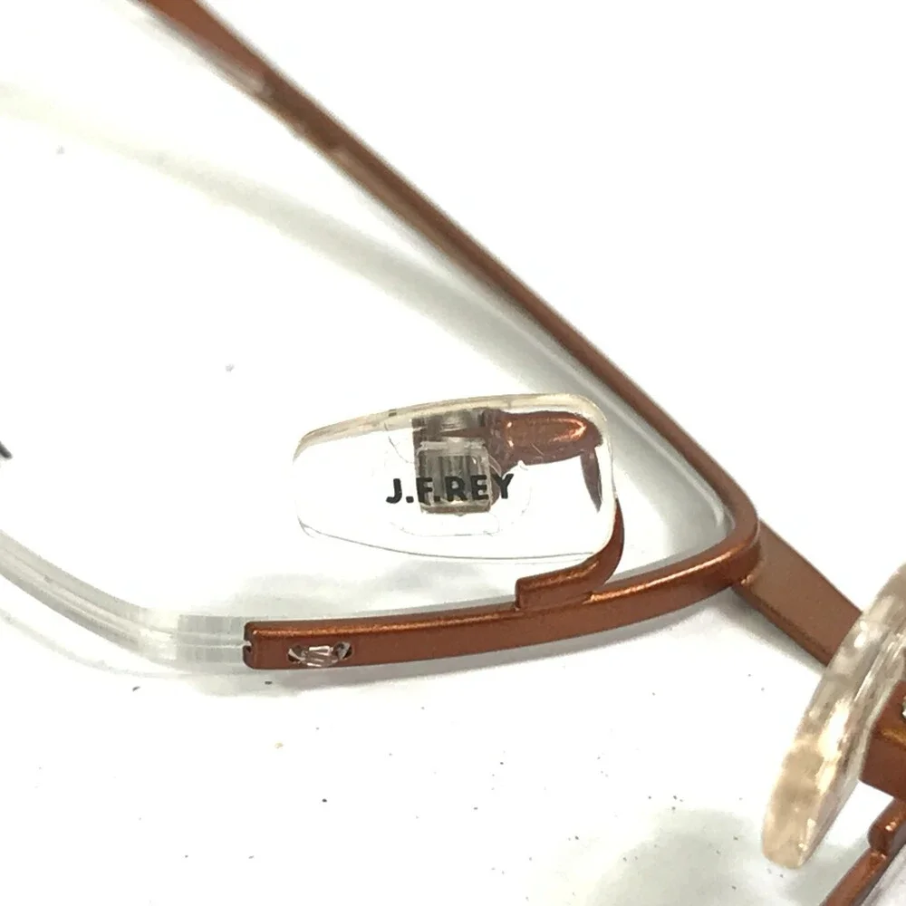 J.F. Rey Eyeglasses Frames JF2564 9010 Brown Rectangle Semi Rim 55-17-120
